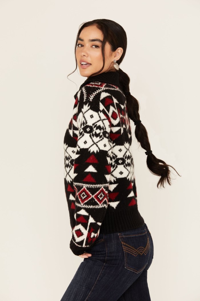 Promotion Idyllwind Women's Alpine Zip Front Sweater | Black