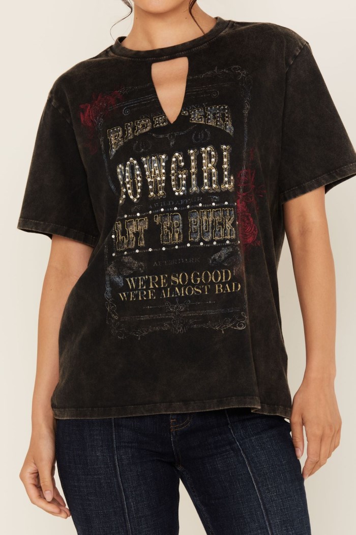 Promotion Idyllwind Women's Ride 'Em Cowgirl Short Sleeve Graphic Tee | Black