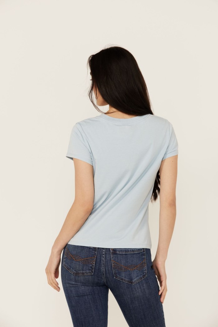 Promotion Idyllwind Women's Cowboys Do It Better Relaxed Fit Short Sleeve Graphic Tee | Light Blue