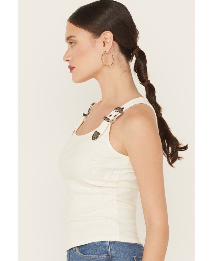 Promotion Idyllwind Women's Wylie Rib Knit Buckle Tank | Ivory