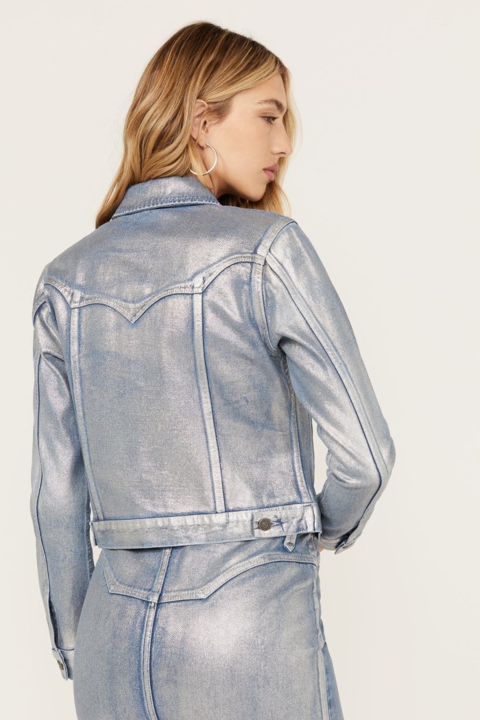 Promotion Idyllwind Women's Goldfinch Denim Foiled Jacket | Light Medium Wash