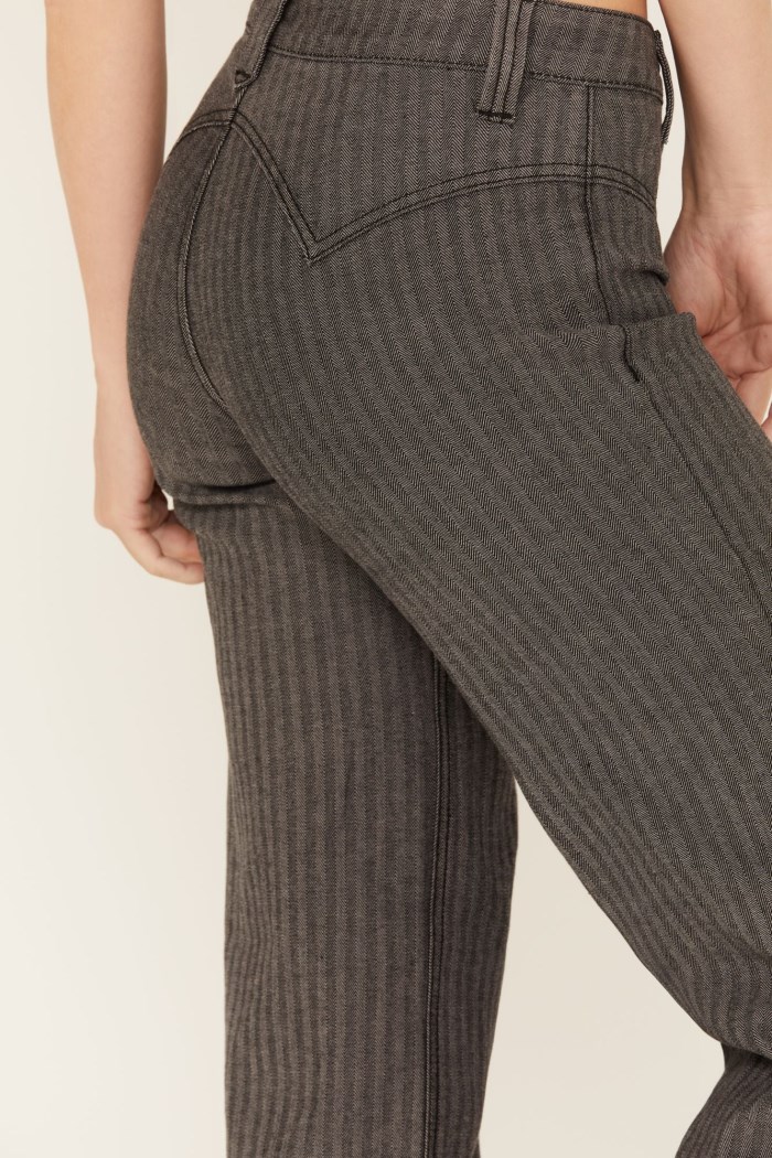 Promotion Idyllwind Women's Annex Herringbone Revel Mid Rise Stretch Trouser Pants | Black