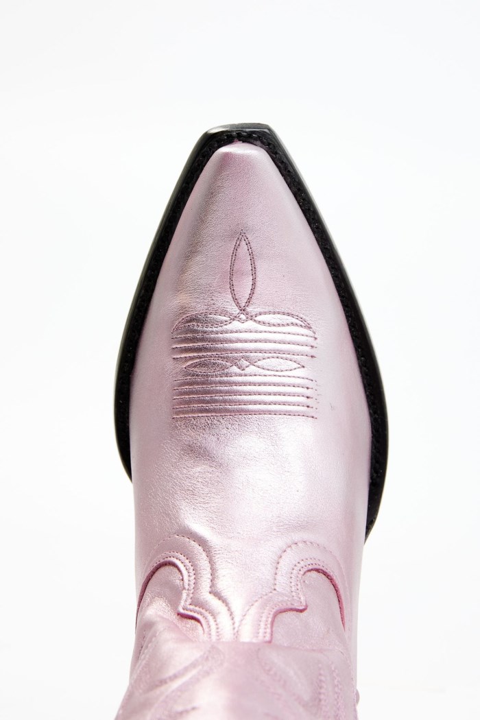 Promotion Idyllwind Women's Rose' Metallic Pink Leather Western Boots - Snip Toe | Pink