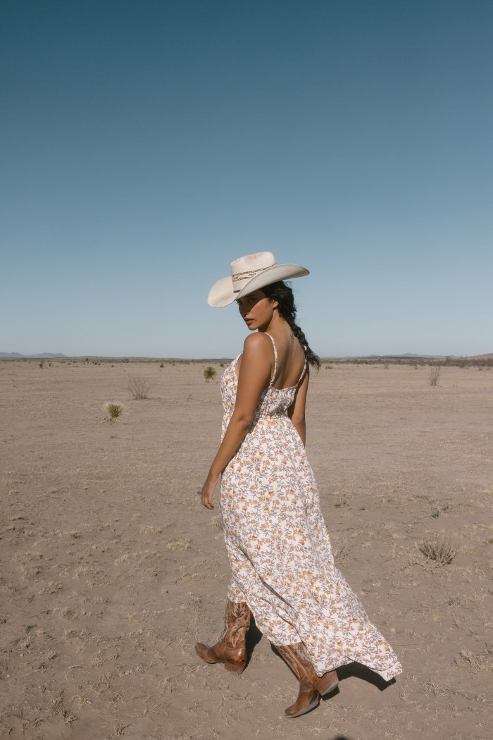 Promotion Idyllwind Women's Sugarland Printed High-Low Maxi Dress | Ivory