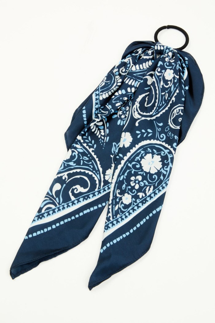 Promotion Idyllwind Women's Peyton Bandana Print Hair Tie Set - 2 Piece | Dark Blue