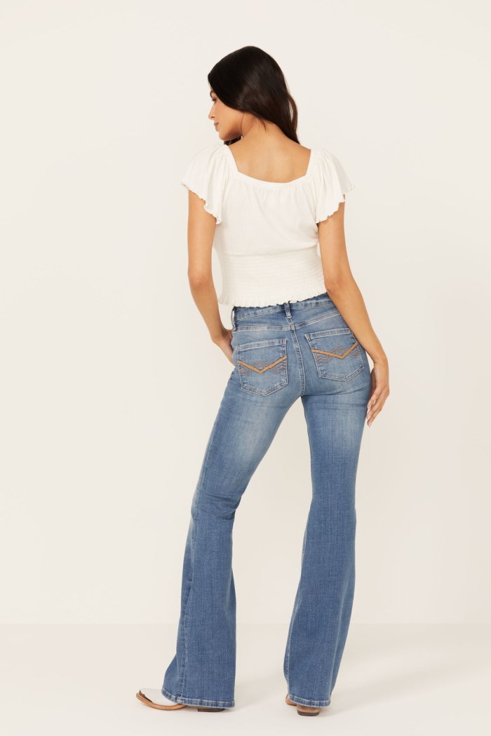 Promotion Idyllwind Women's Alto Vista Medium Wash Mid Rise Bootcut Stretch Denim Jeans | Medium Wash