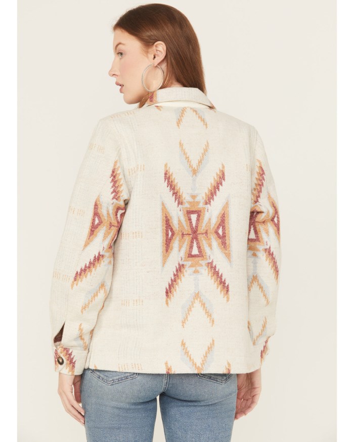 Promotion Idyllwind Women's Merritt Southwestern Button-Down Shacket | Cream