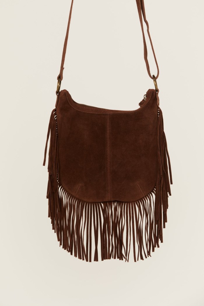 Promotion Idyllwind Women's Perlita Suede Fringe Crossbody Bag | Brown