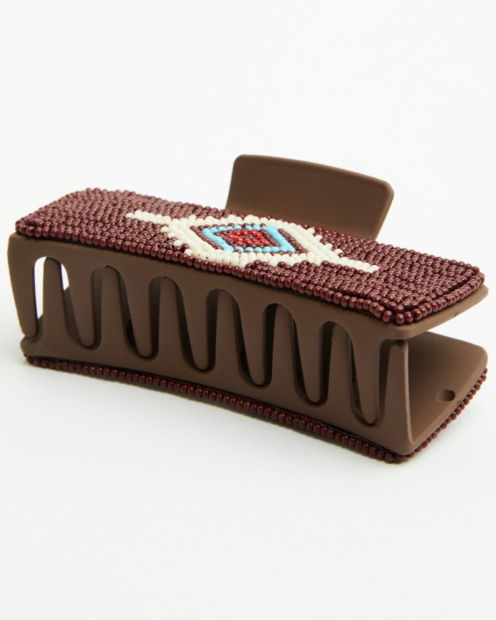 Promotion Idyllwind Women's Shauna Southwestern Seed Bead Hairclip | Brown