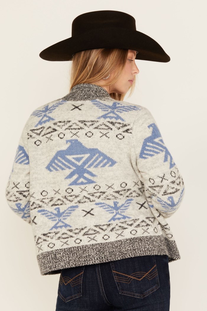 Promotion Idyllwind Women's Lyle Thunderbird Zip Front Knit Sweater | Heather Grey