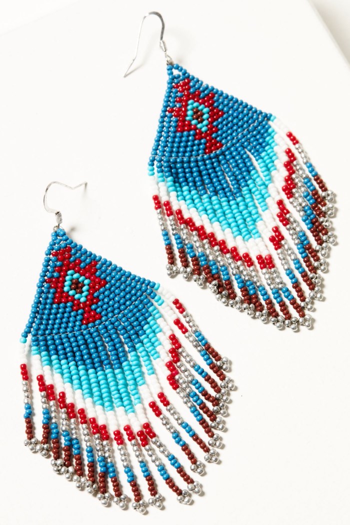 Promotion Idyllwind Women's Blueridge Antique Seed Bead Fringe Earrings | Blue