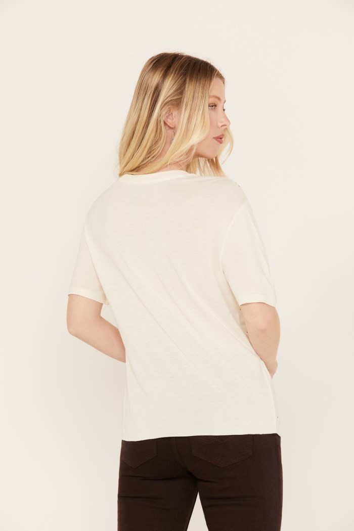 Promotion Idyllwind Women's Fannie Studded Tee | Ivory