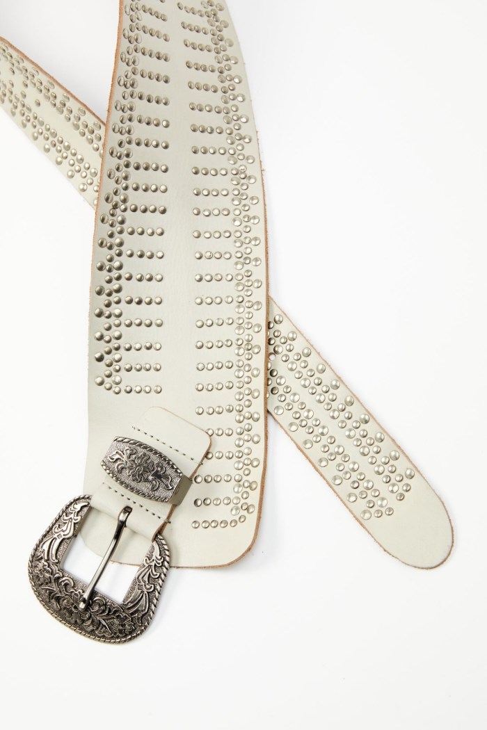 Promotion Idyllwind Women's Sadler Studded Belt | Ivory