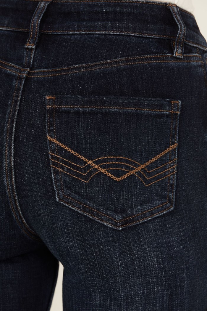 Promotion Idyllwind Women's Regent Dark Wash Gypsy High Rise Seamed Bootcut Comfort Stretch Denim Jeans | Dark Wash