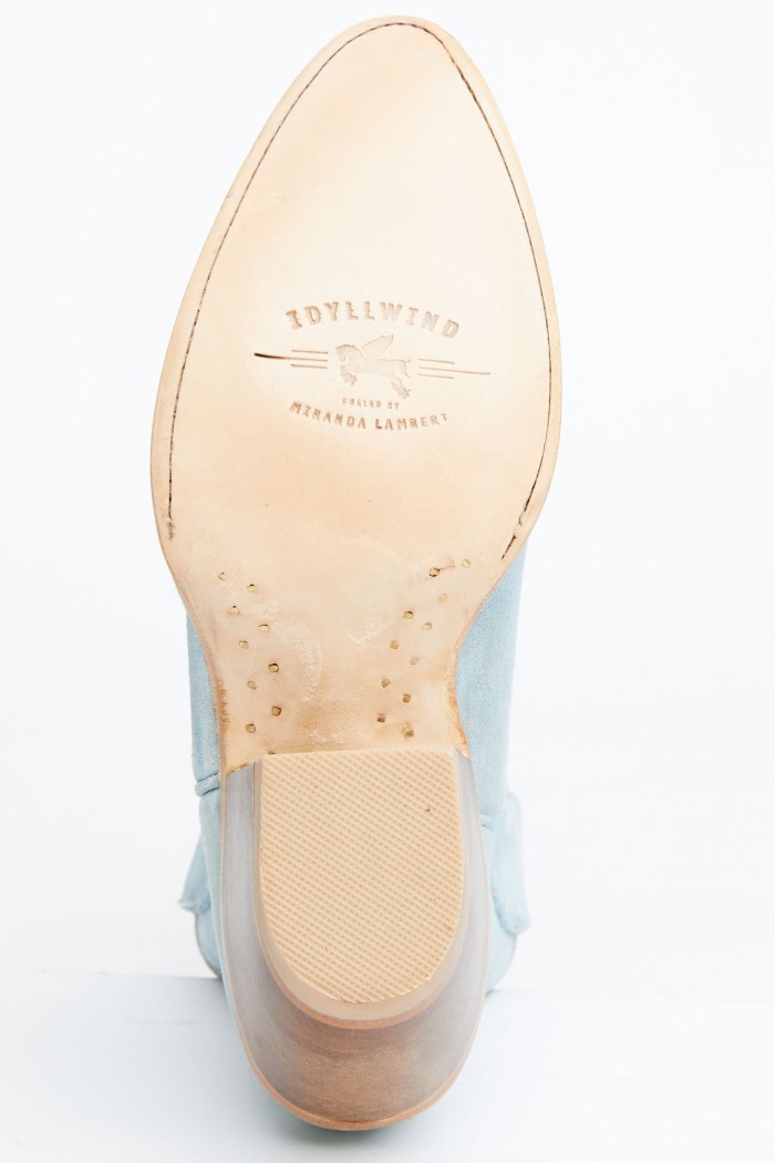 Promotion Idyllwind Women's Wheels Blue Suede Western Booties - Round Toe | Light Blue
