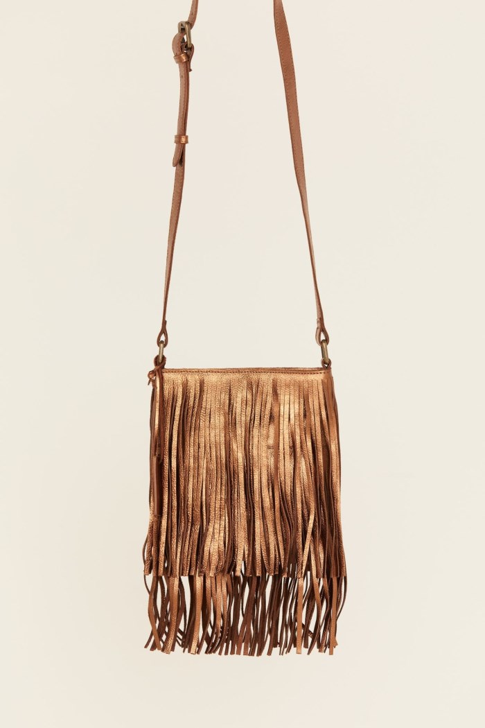 Promotion Idyllwind Women's Camarillo Metallic Fringe Suede Crossbody Bag | Bronze
