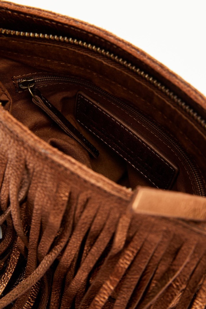 Promotion Idyllwind Women's Camarillo Metallic Fringe Suede Crossbody Bag | Bronze