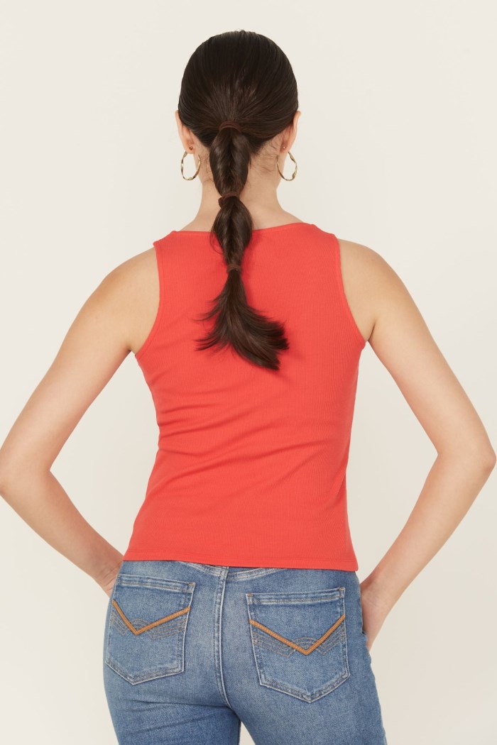 Promotion Idyllwind Women's Wylie Rib Knit Buckle Tank | Coral