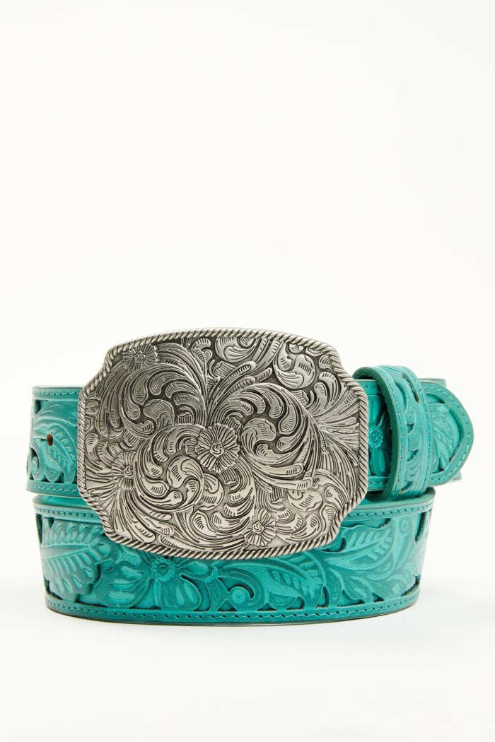 Promotion Idyllwind Women's Westerly Drive Turquoise Tooled Belt | Turquoise