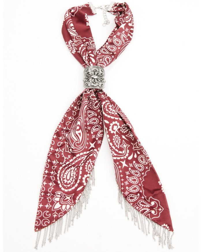 Promotion Idyllwind Women's Sutherland Chain Fringe Bandana Necklace | Red