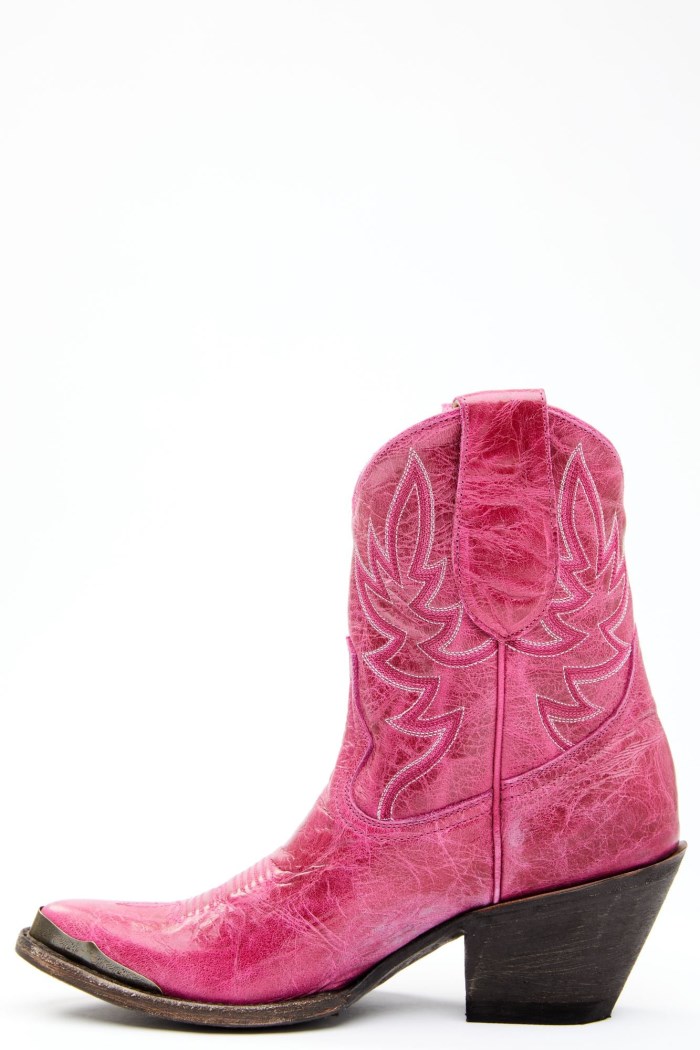 Promotion Idyllwind Women's Wheels Pink Leather Western Booties - Round Toe | Magenta