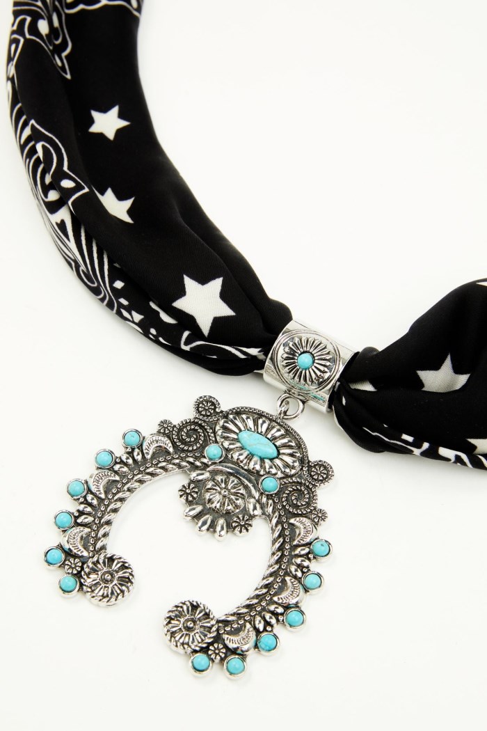 Promotion Idyllwind Women's Laurinda Squash Blossom Bandana Necklace | Black