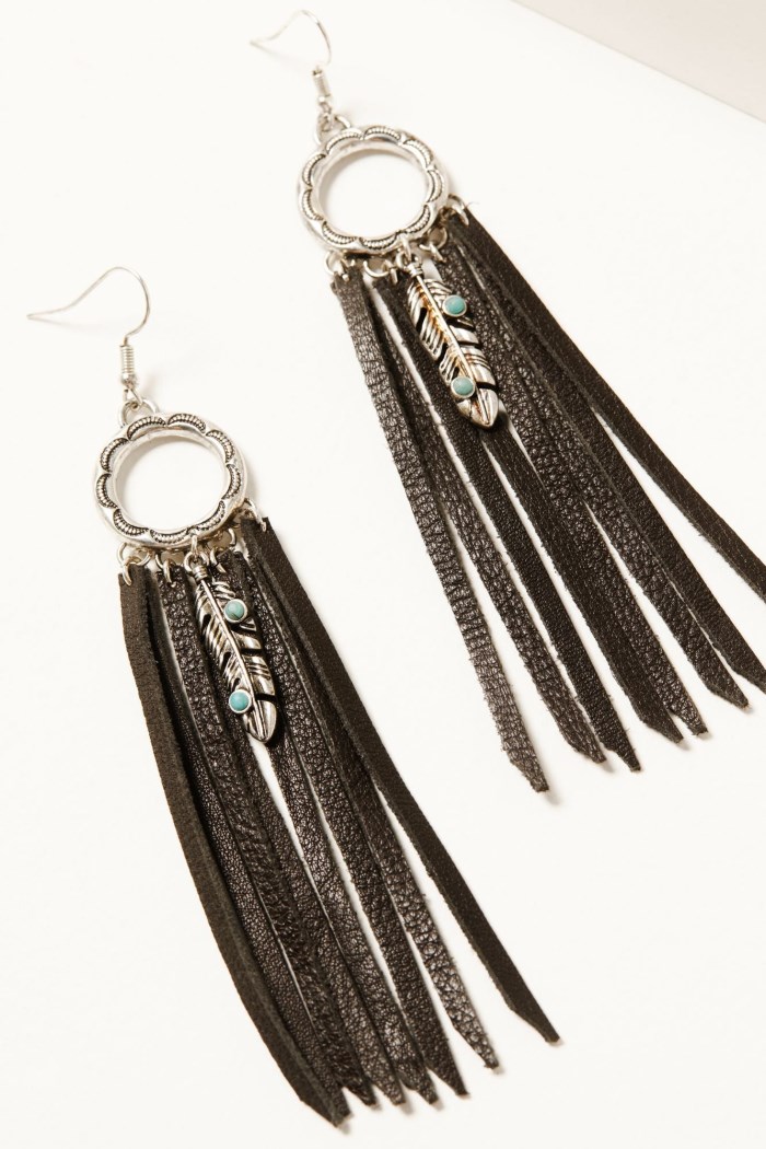 Promotion Idyllwind Women's Andora Leather Fringe Earrings | Silver