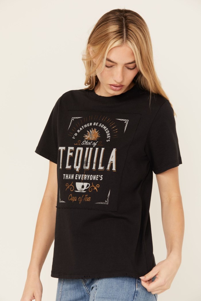 Promotion Idyllwind Women's Shot Of Tequila Short Sleeve Graphic Tee | Black
