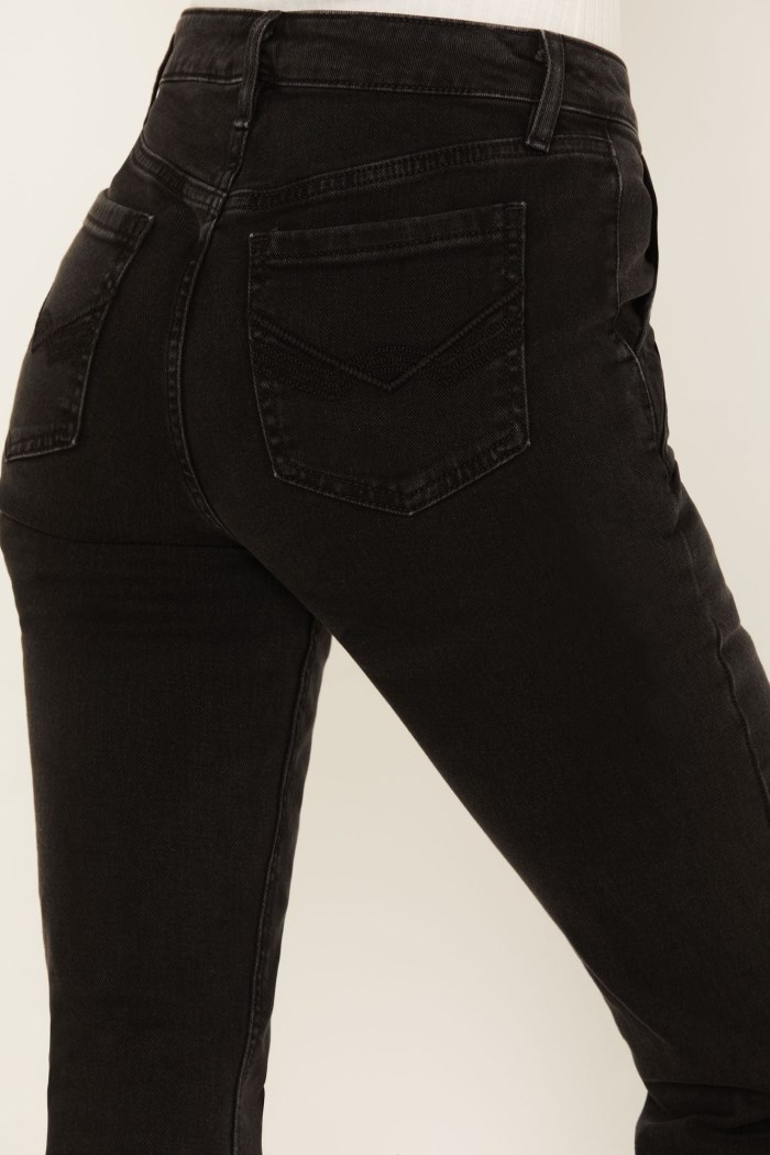 Promotion Idyllwind Women's West End Mid Rise Front Seam Rebel Flare Jeans | Black