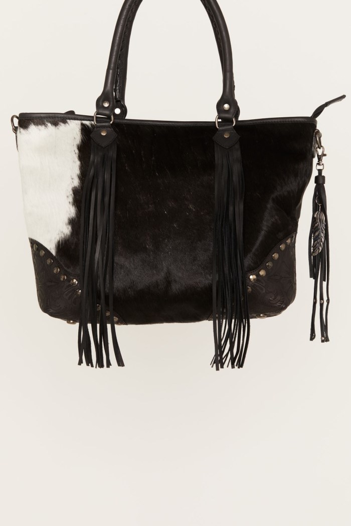 Promotion Idyllwind Women's Cow Are You Tote Handbag | Black