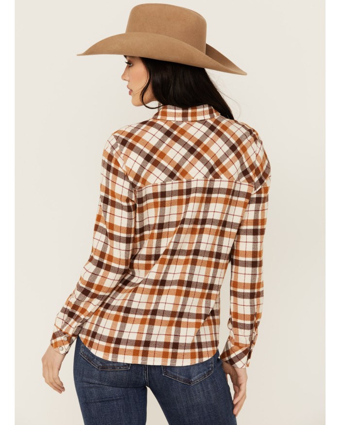 Promotion Idyllwind Women's Binkley Featherlight Plaid Print Pearl Snap Western Shirt | Lt Brown