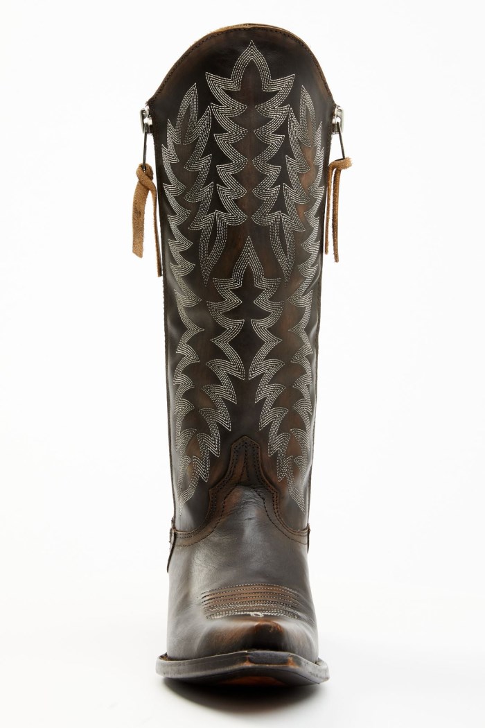 Promotion Idyllwind Women's Latigo Side Zip Distressed Tall Western Boot - Snip Toe | Brown