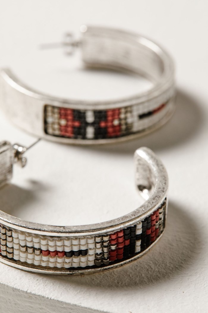 Promotion Idyllwind Women's Cheshire Beaded Hoop Earrings | Silver