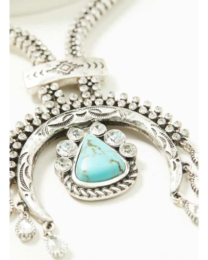 Promotion Idyllwind Women's Suncrest Rhinestone Squash Blossom Necklace | Silver