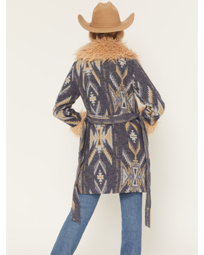 Promotion Idyllwind Women's Maxey Fur Trim Long Jacket | Indigo