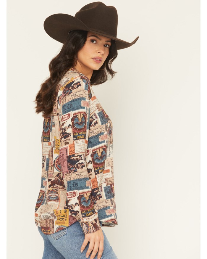 Promotion Idyllwind Women's Rodeo Ticket Featherlight Long Sleeve Snap Western Shirt | Cream