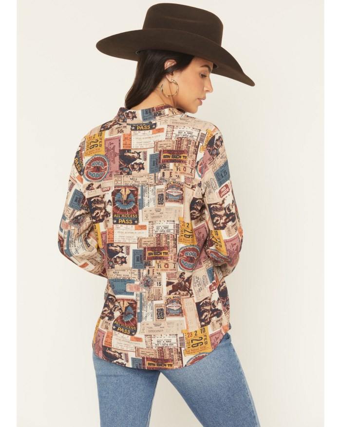 Promotion Idyllwind Women's Rodeo Ticket Featherlight Long Sleeve Snap Western Shirt | Cream