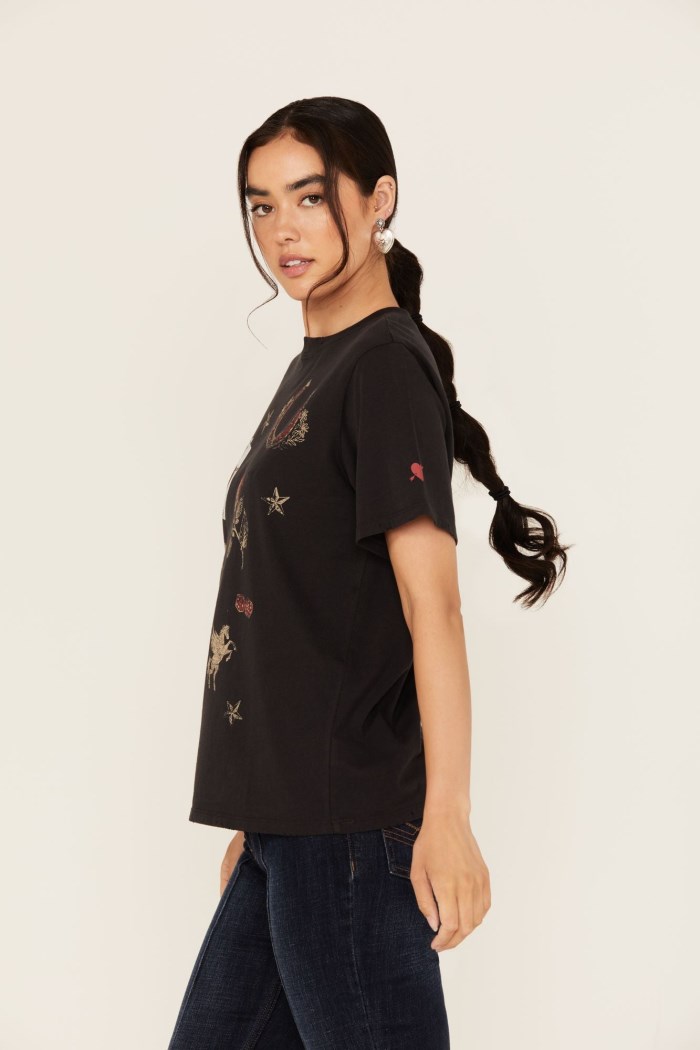 Promotion Idyllwind Women's Western Icon Printed Short Sleeve Graphic Tee | Black
