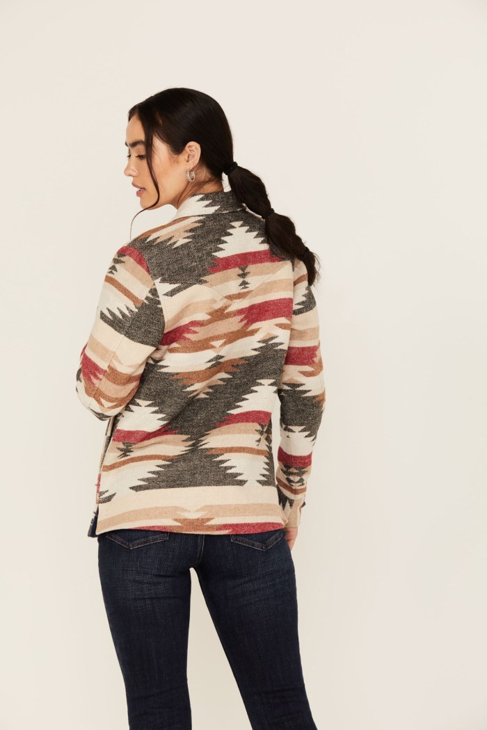 Promotion Idyllwind Women's Roadhouse Southwestern Print Button-Down Shacket | Ivory