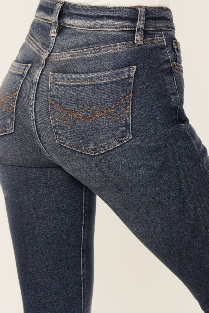 Promotion Idyllwind Women's Cannery Dark Wash Gypsy High Rise Flare Super Stretch Denim Jeans | Dark Wash