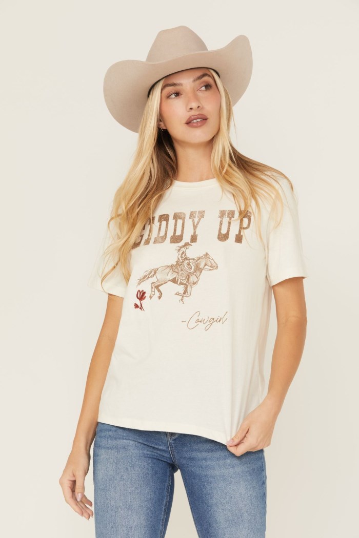 Promotion Idyllwind Women's Giddy Up Short Sleeve Graphic Tee | Ivory
