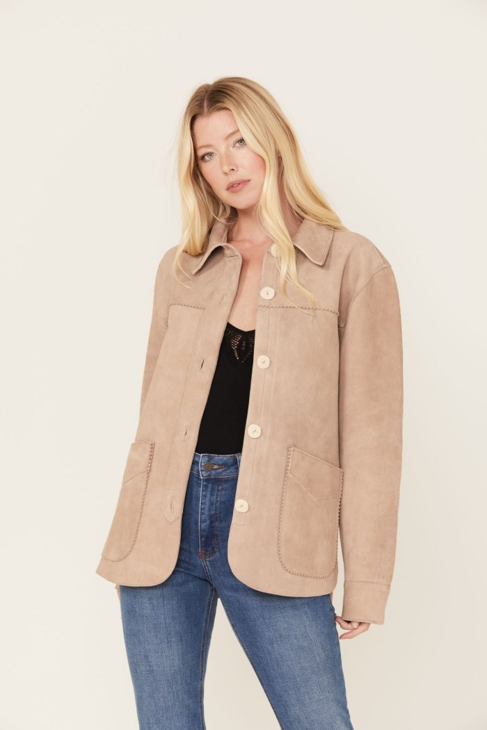 Promotion Idyllwind Women's Daiseta Suede Shacket Jacket | Beige/khaki