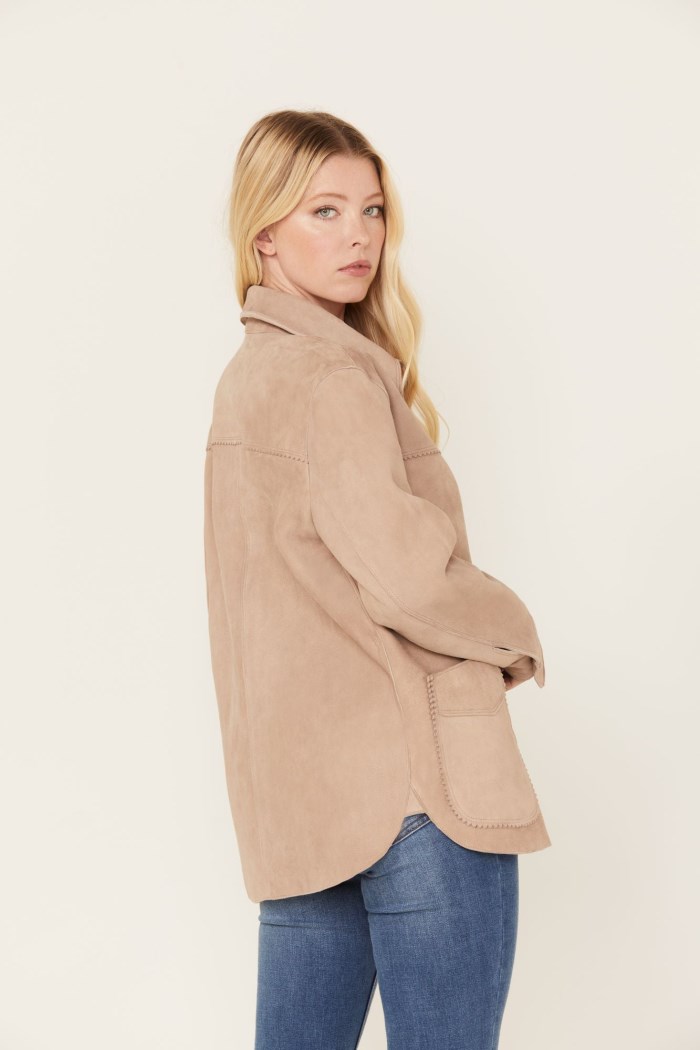 Promotion Idyllwind Women's Daiseta Suede Shacket Jacket | Beige/khaki