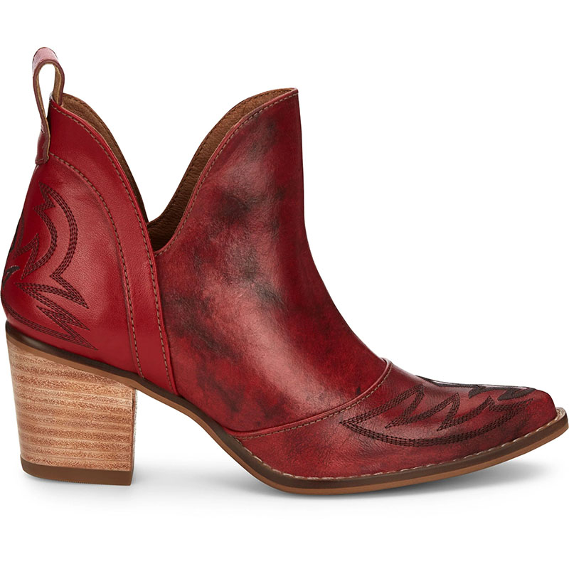 NEW ARRIVALS NOCONA WOMEN'S MICKI RED COWHIDE FASHION BOOTIES ME1922-Red