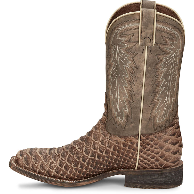 NEW ARRIVALS NOCONA MEN'S MESCALERO RUGGED SNAKE PRINT WESTERN BOOTS HR5604-Brown
