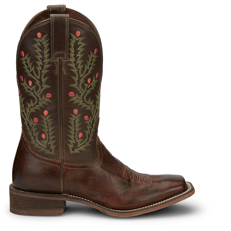 NEW ARRIVALS NOCONA WOMEN'S TORI BROWN W/ CACTUS EMBROIDERY WESTERN BOOTS NL5447-Brown