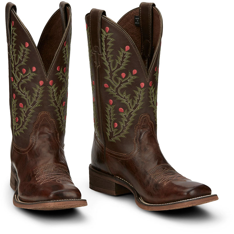 NEW ARRIVALS NOCONA WOMEN'S TORI BROWN W/ CACTUS EMBROIDERY WESTERN BOOTS NL5447-Brown