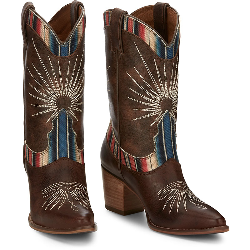 NEW ARRIVALS NOCONA WOMEN'S CONCHITA BROWN SERAPE WESTERN BOOTS ME1924-Brown