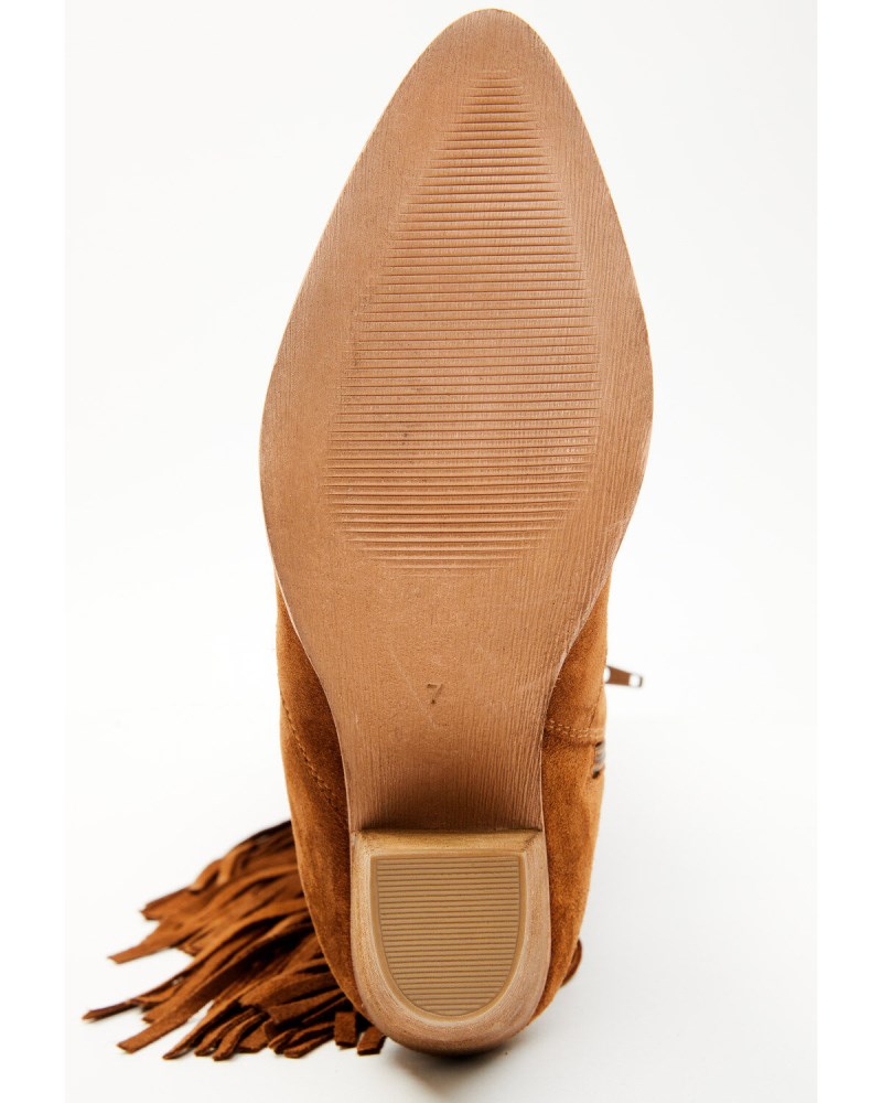 New Arrivals Shyanne Women's Gypset Over The Knee Western Boots - Round Toe | Cognac