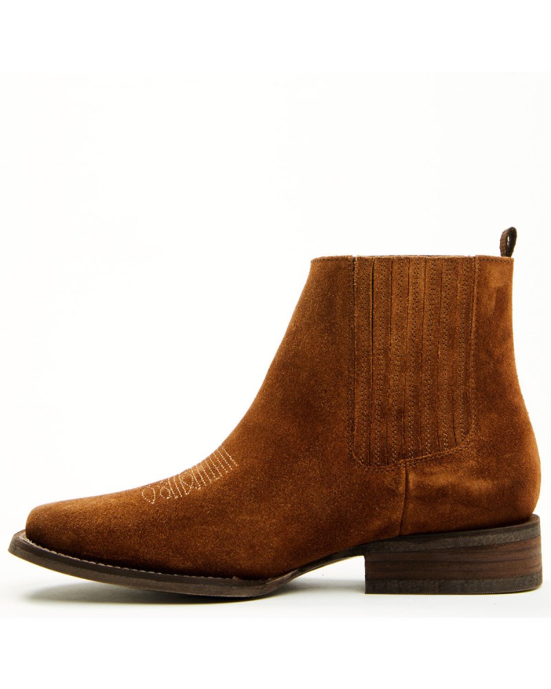 New Arrivals Shyanne Women's Beverly Pull-On Western Booties - Broad Square Toe | Brown